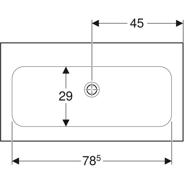 Tasoallas Geberit iCon L90cm KeraTect