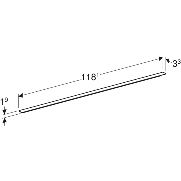 Vedin Geberit iCon 118,1cm musta