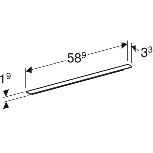 Vedin Geberit iCon 58,9cm musta