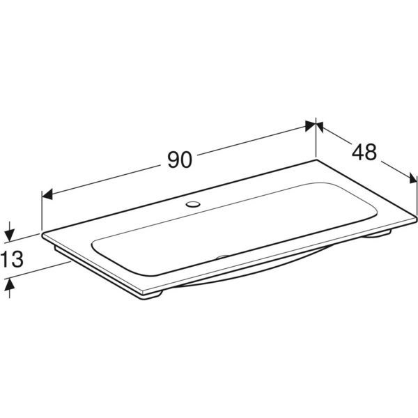 Tasoallas Geberit iCon L90cm hanareikä