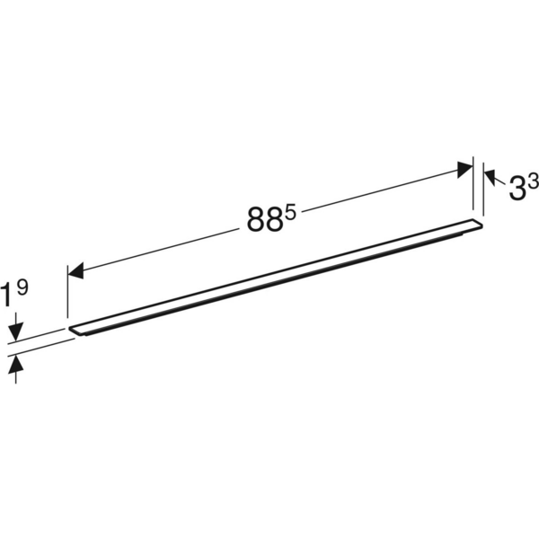 Vedin Geberit iCon 88,5cm hiekanharmaa