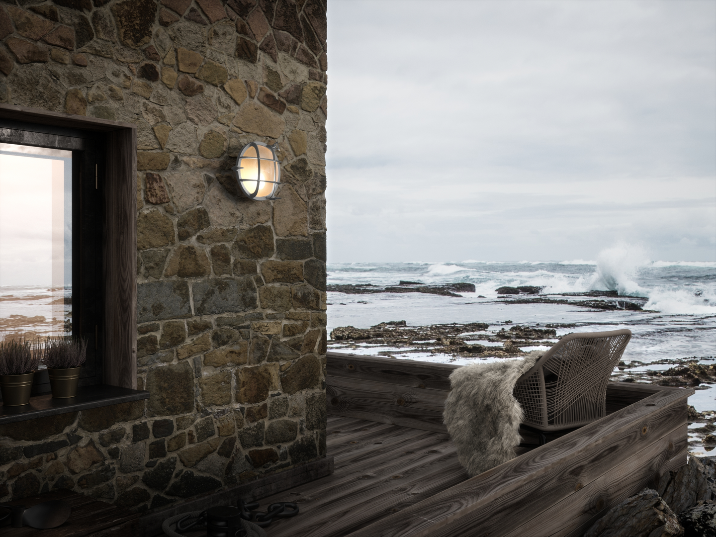 Ulkoseinävalaisin Nordlux Polperro E27 180mm nikkeli