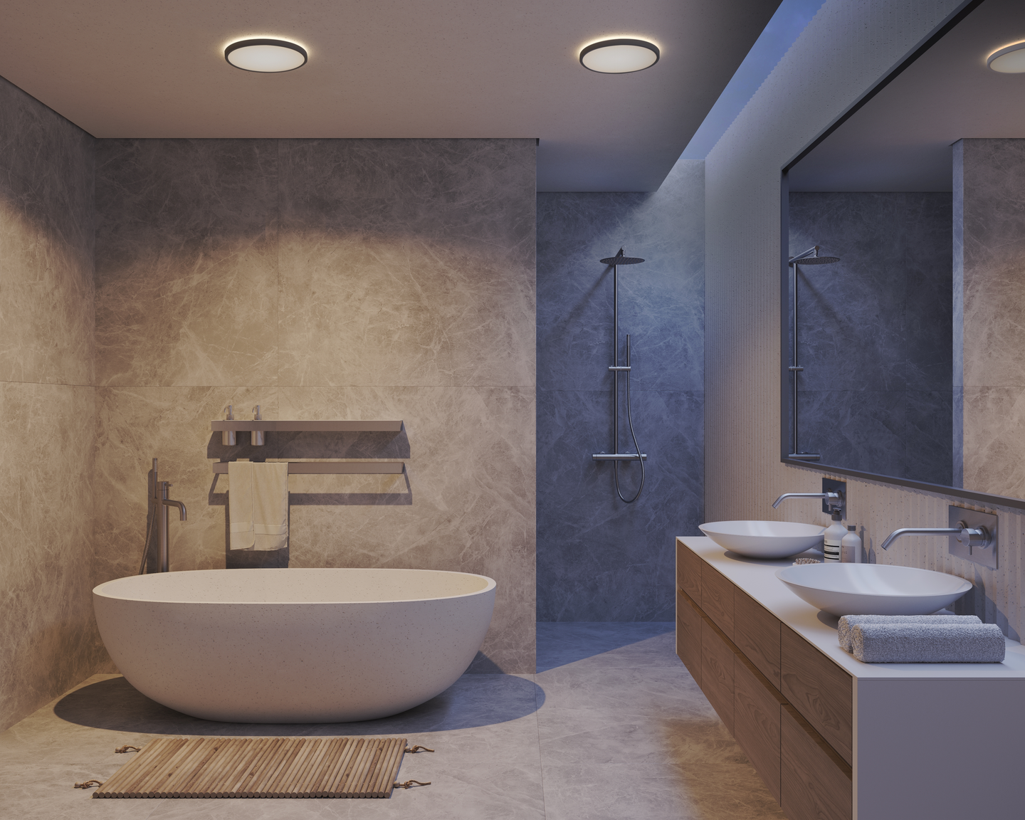 Plafondi Nordlux Oja led 19W 2100lm 3000/4000K IP54 musta