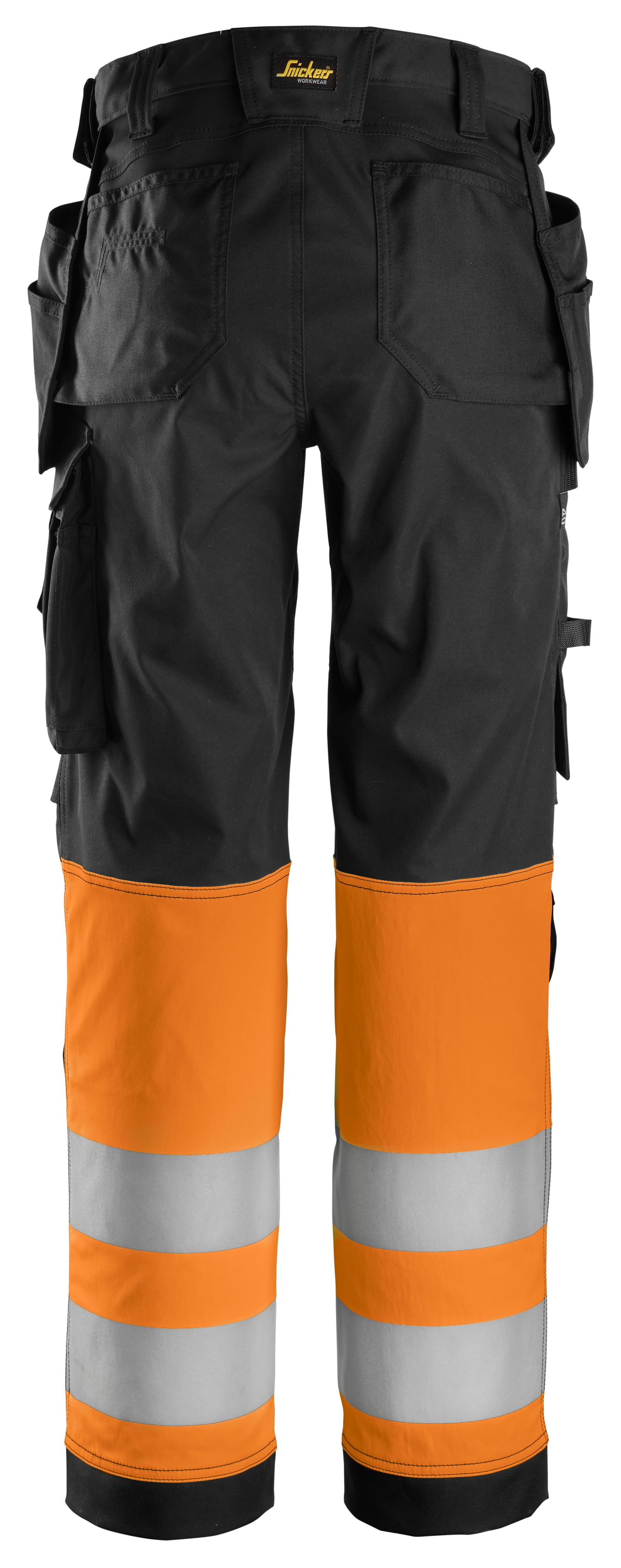 Työhousut Snickers naisten 6734-0455 Hi-Vis musta-oranssi koko 18