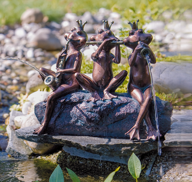 Suihkulähdepatsas Heissner sammakko-orkesteri