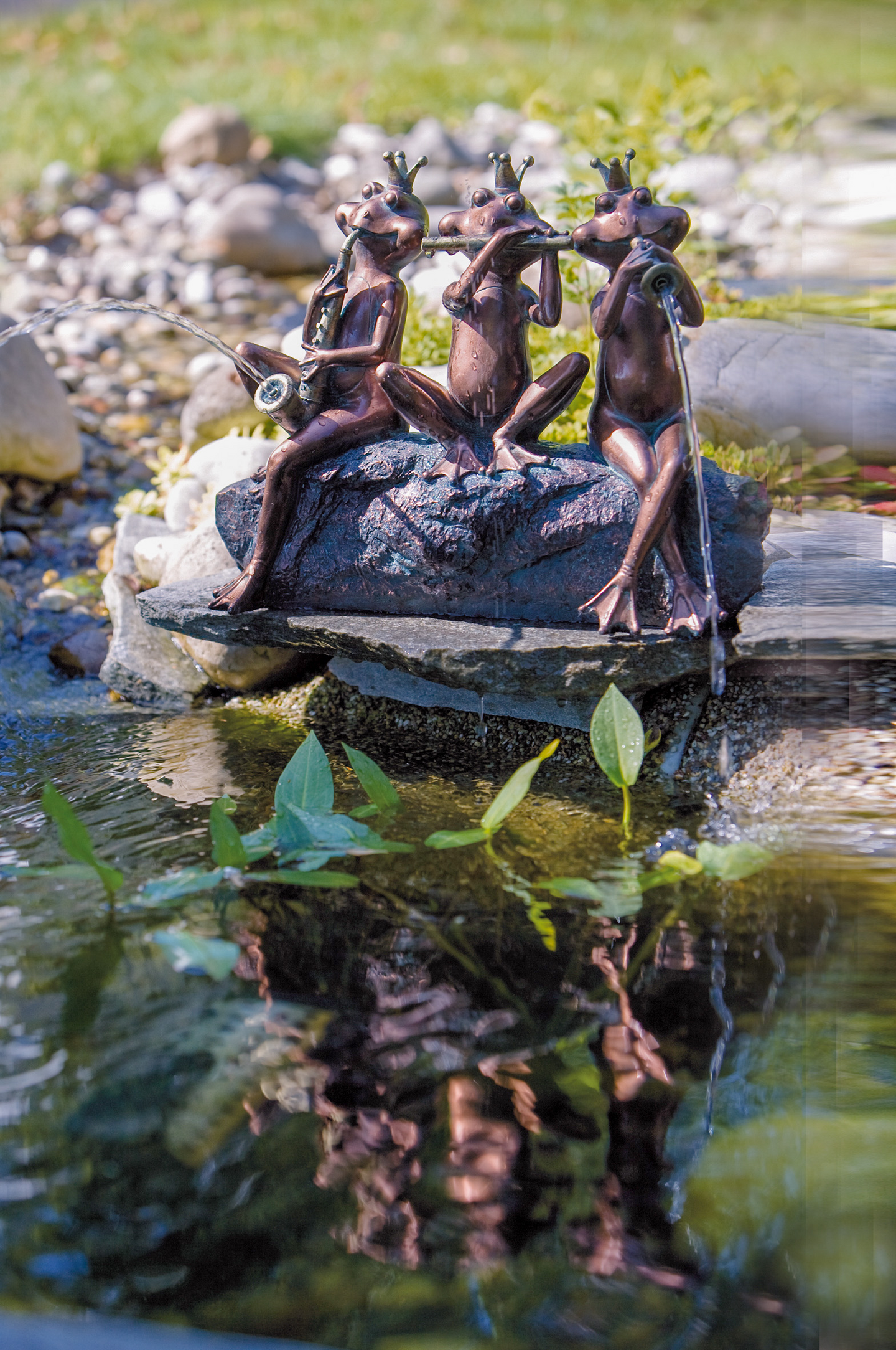 Suihkulähdepatsas Heissner sammakko-orkesteri