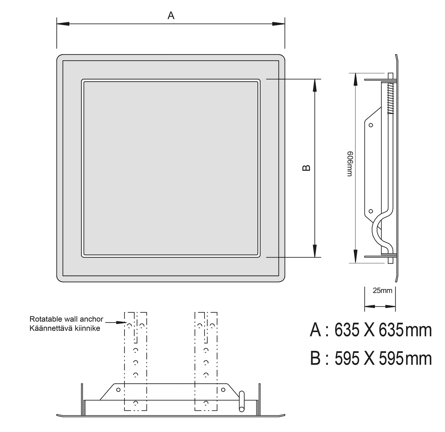 Tarkastusluukku PROF Push-Up