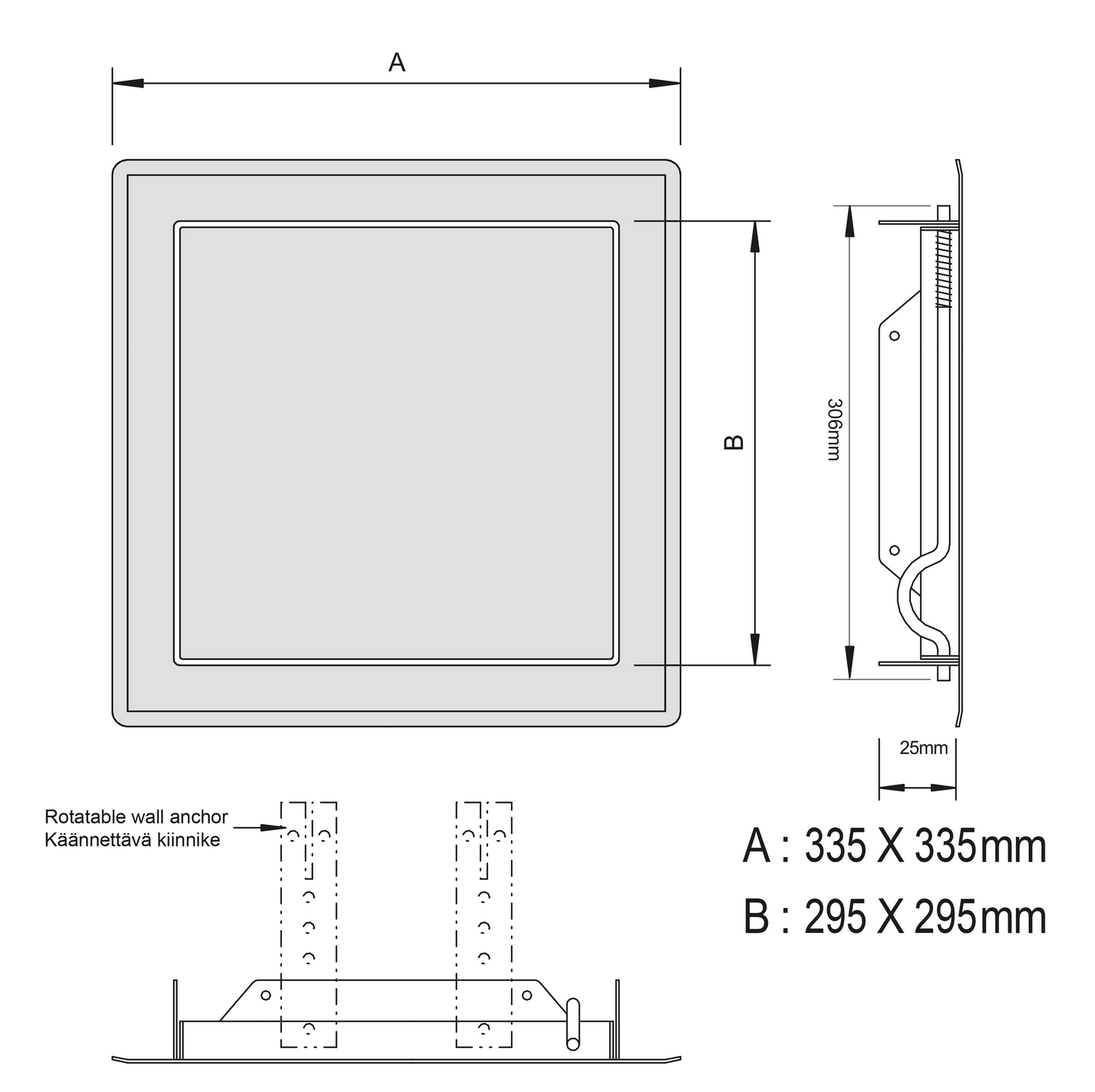 Tarkastusluukku PROF Push-Up