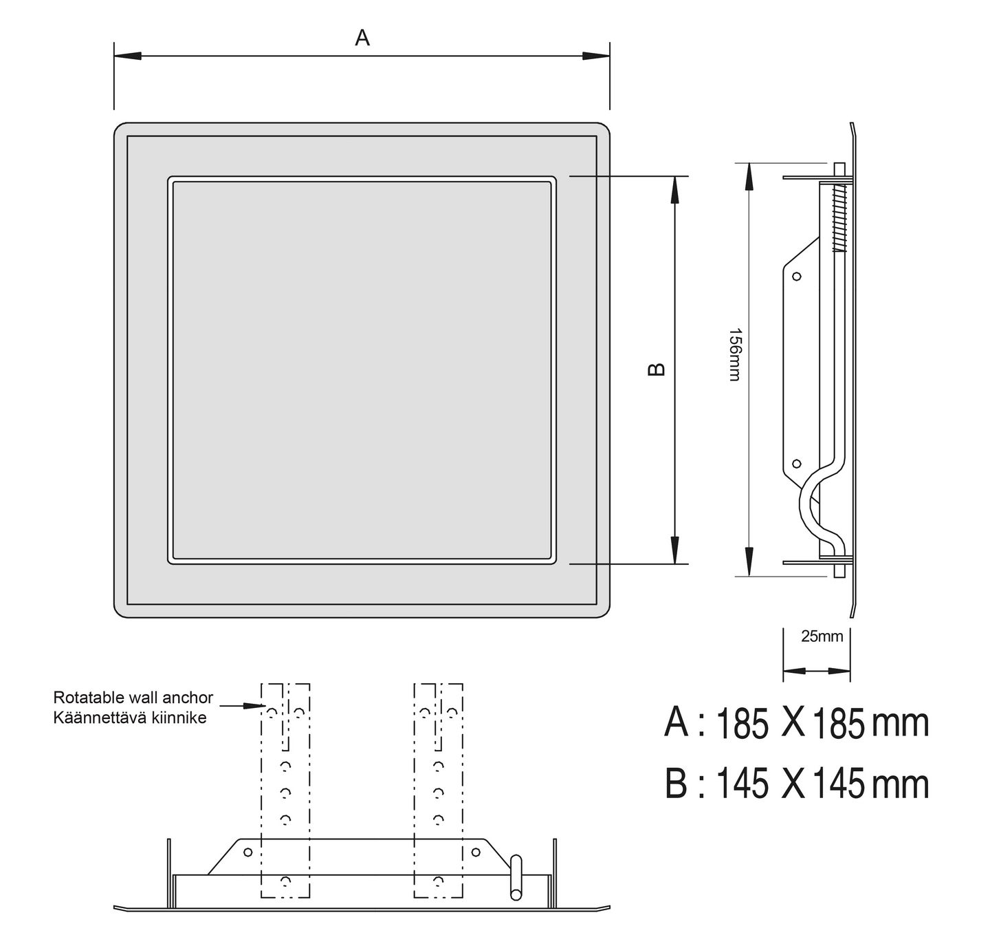 Tarkastusluukku PROF Push-Up