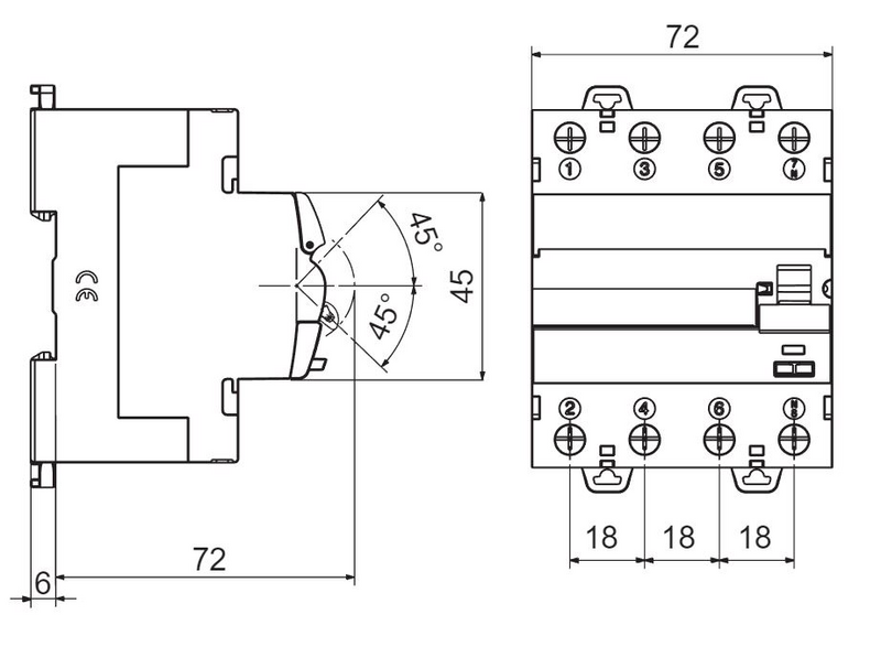 Vikavirtasuojakytkin GWD4132 30m/4x40A