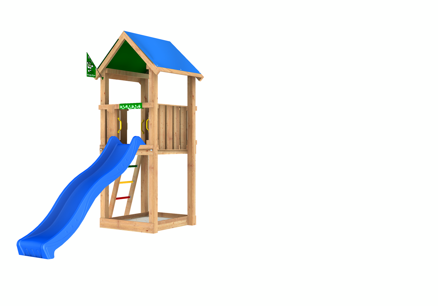 Leikkitorni Jungle Gym Castle sis. liukumäen