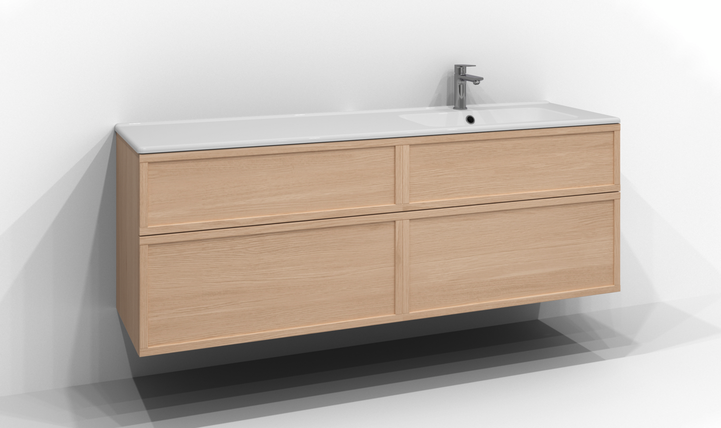 Allaskaappi Svedbergs Poem 160x45 tammi 4 laatikkoa kehys push open