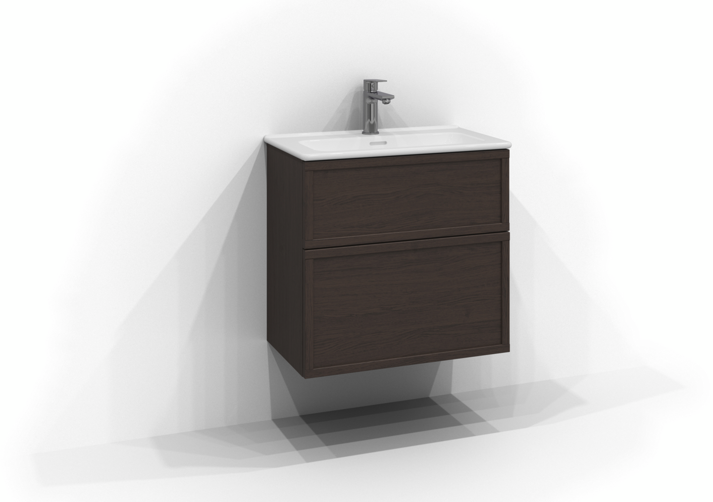 Allaskaappi Svedbergs Poem 60x35 tumma saarni 2 laatikkoa kehys