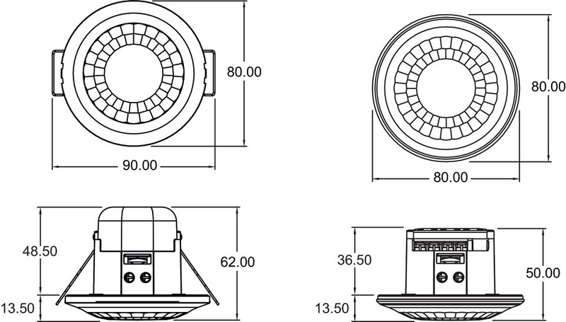 Läsnäolotunnistin Theben LUXA 103 S360-100-12 DE-UP valkoinen