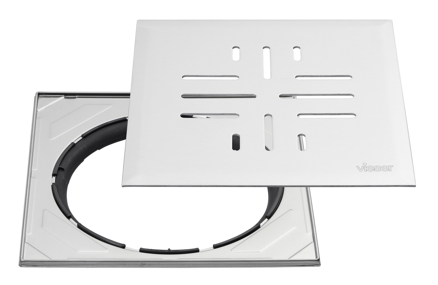 Neliökansi Vieser Classic 197x197mm säädettävällä teräskehyksellä