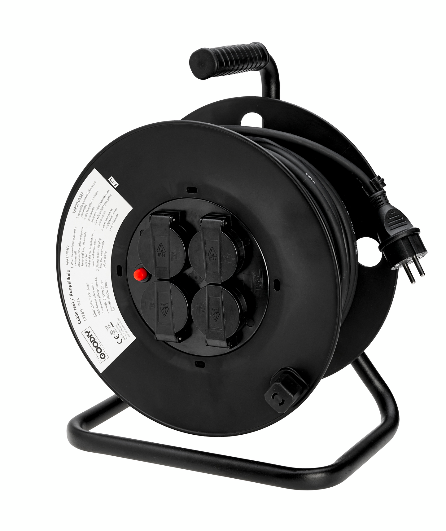 Kaapelikela Goodiy IP44 4-osainen 3x1,5 H05RR-F 30m