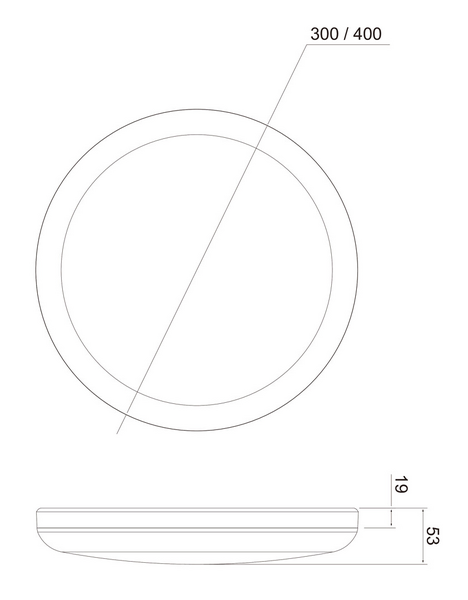 Pinta-asennusvalaisin Airam Lumino 300 IP44 15W/840c PCO valkoinen