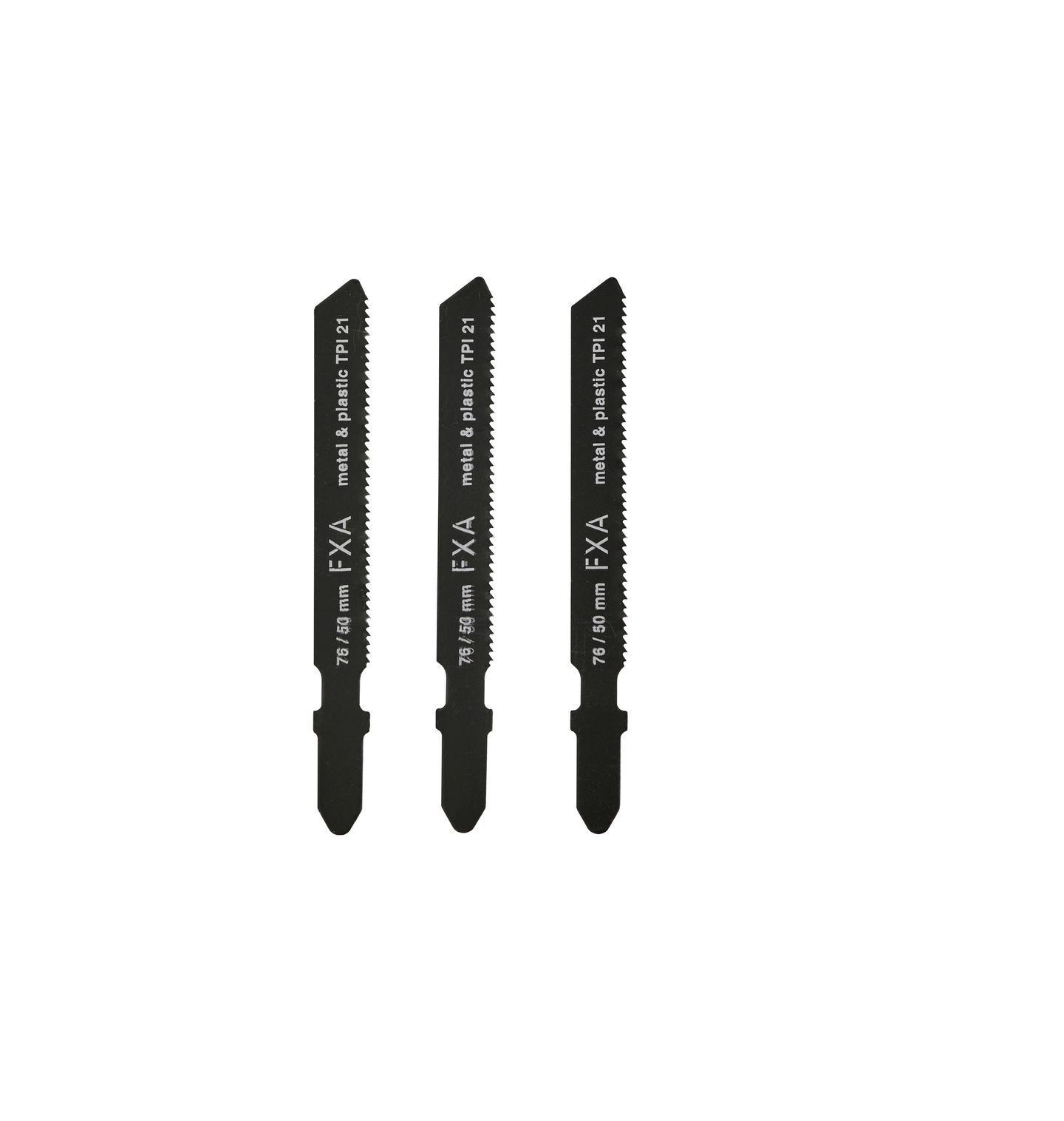 Pistosahanterä FXA metalli ja muovi n. 1-3mm 76mm TPI 21 3kpl