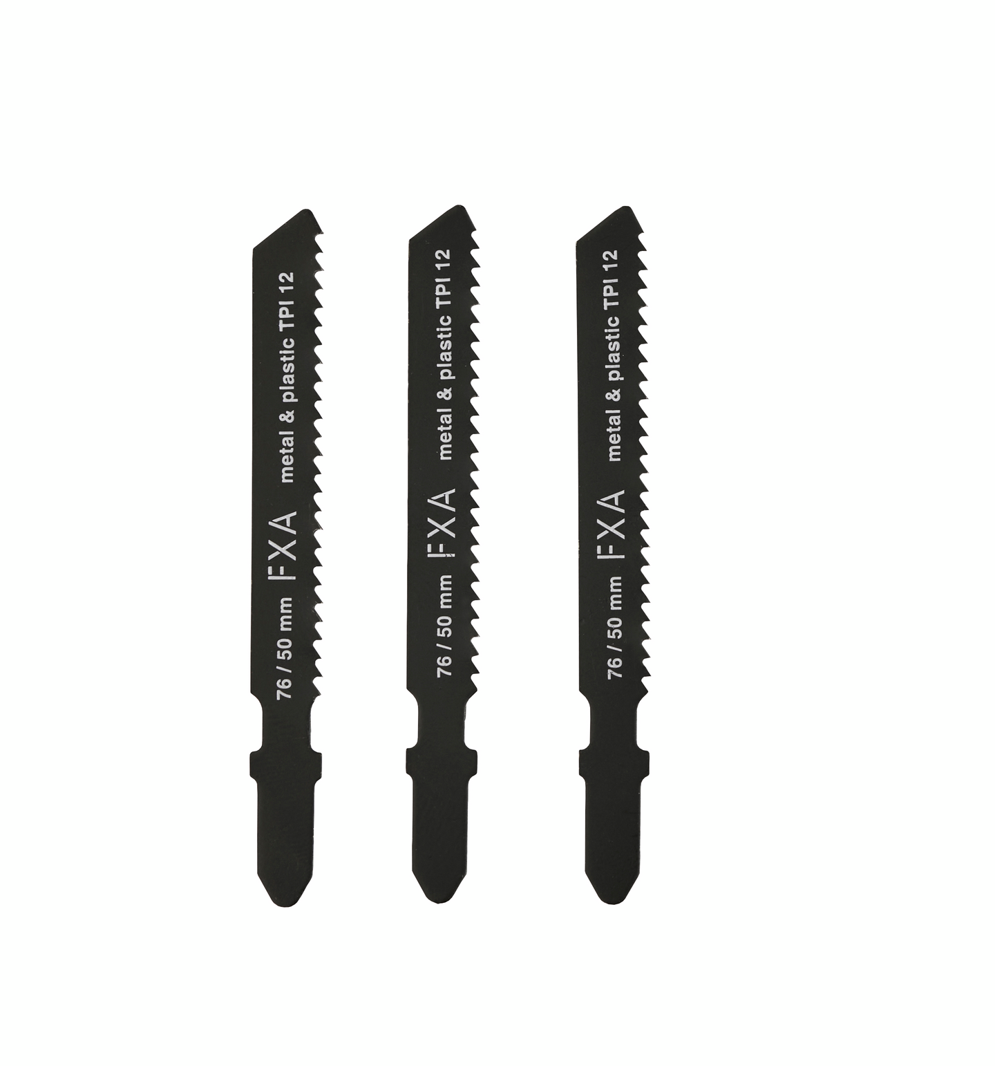 Pistosahanterä FXA metallit ja muovi n. 2-5mm 76mm TPI 12 3kpl