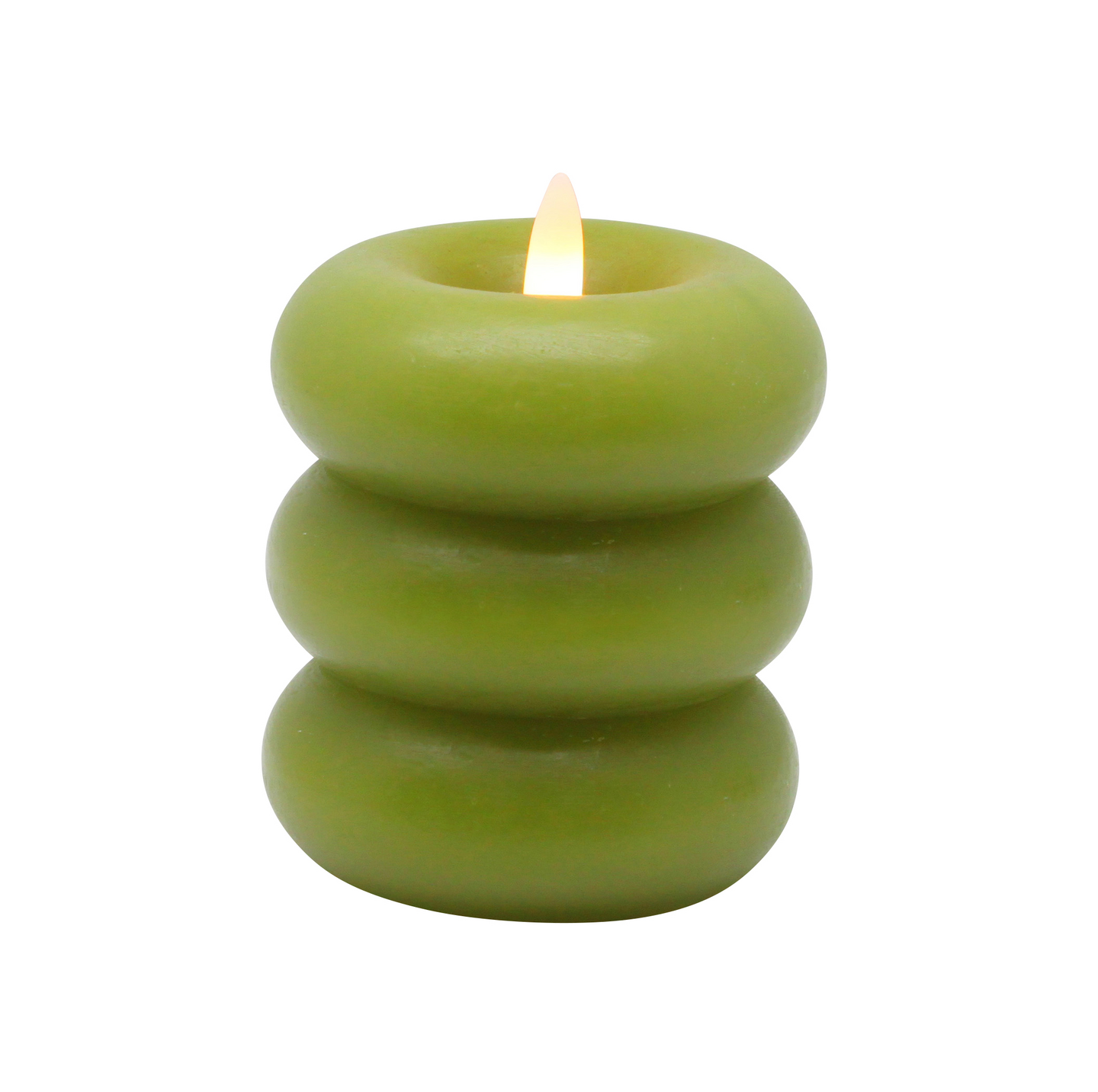 Led-kynttilä Cello donitsi 9cm vihreä