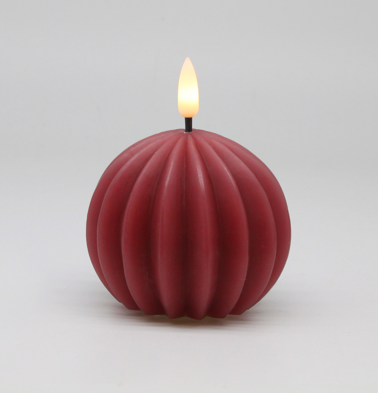 Led-pallokynttilä Cello vekki 7,5 cm tumma roosa