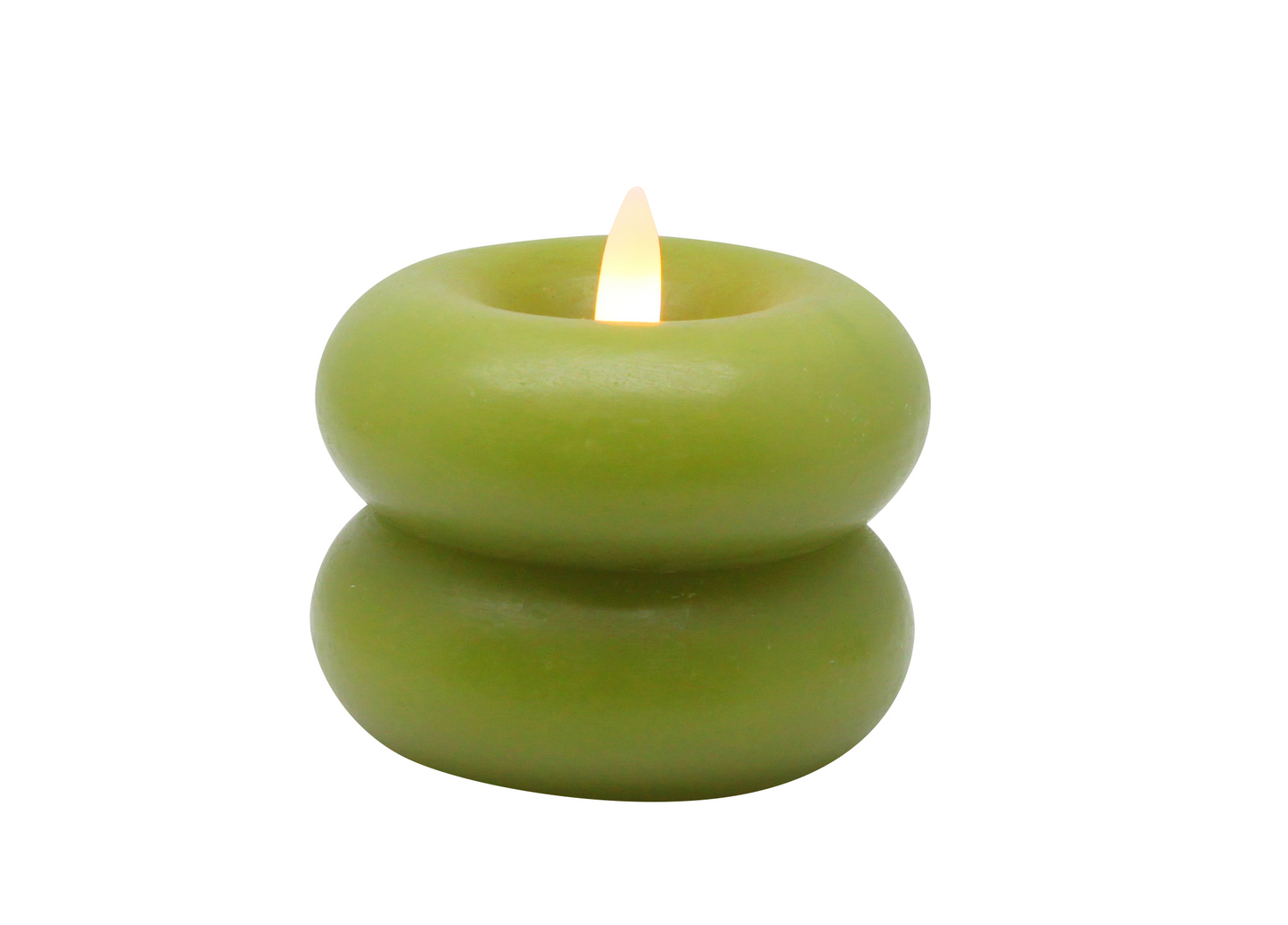 Led-kynttilä Cello donitsi 6,5cm vihreä