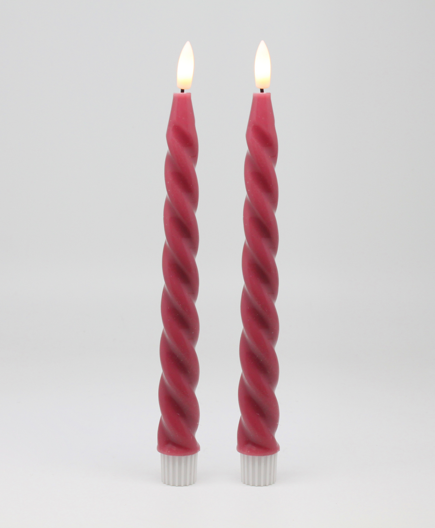 Led-kynttilä Cello kierre 24,5cm tumma roosa 2kpl