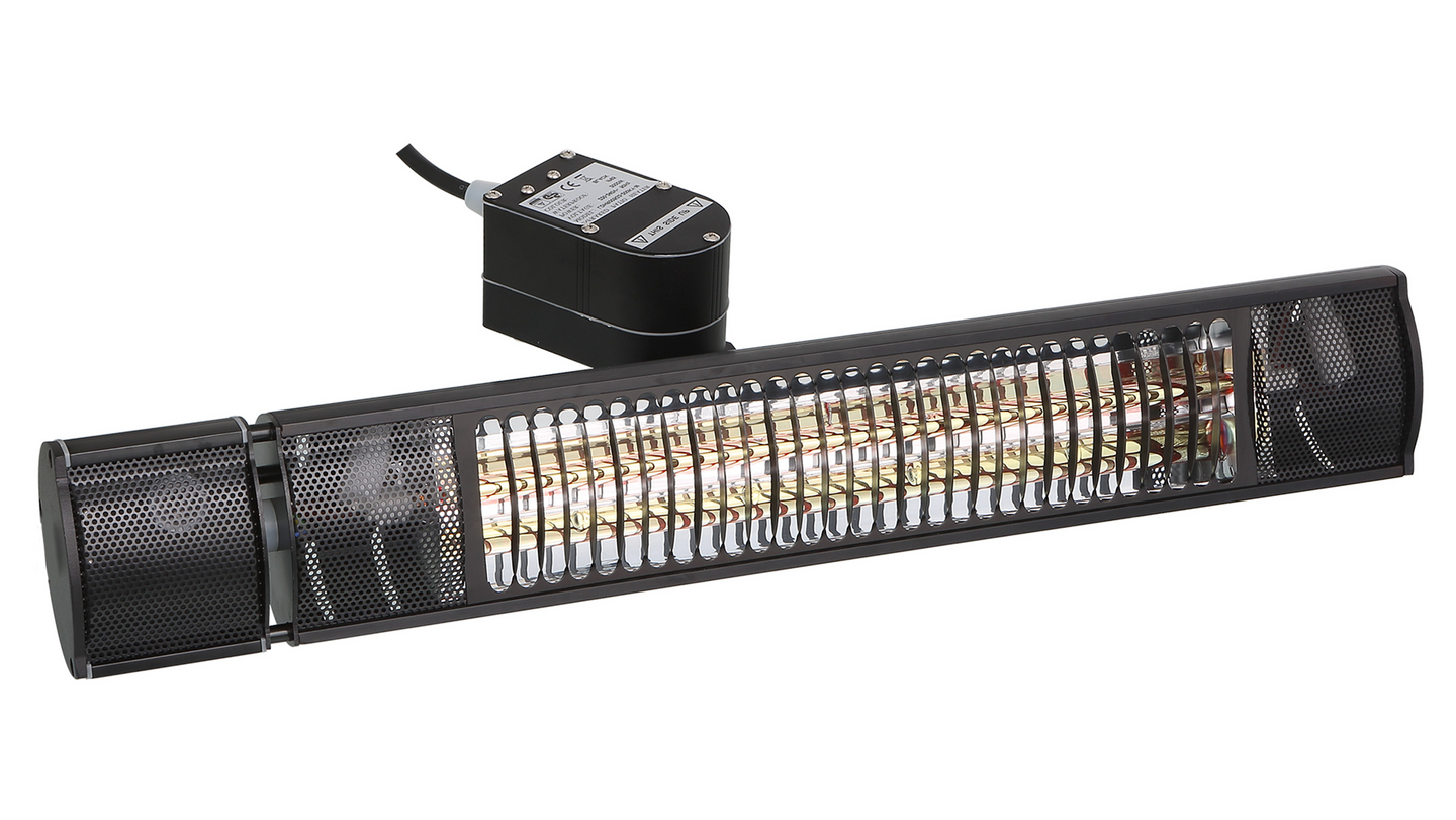 Terassilämmitin ECO plus-line 2000 W, oskilloiva, musta HEAT1