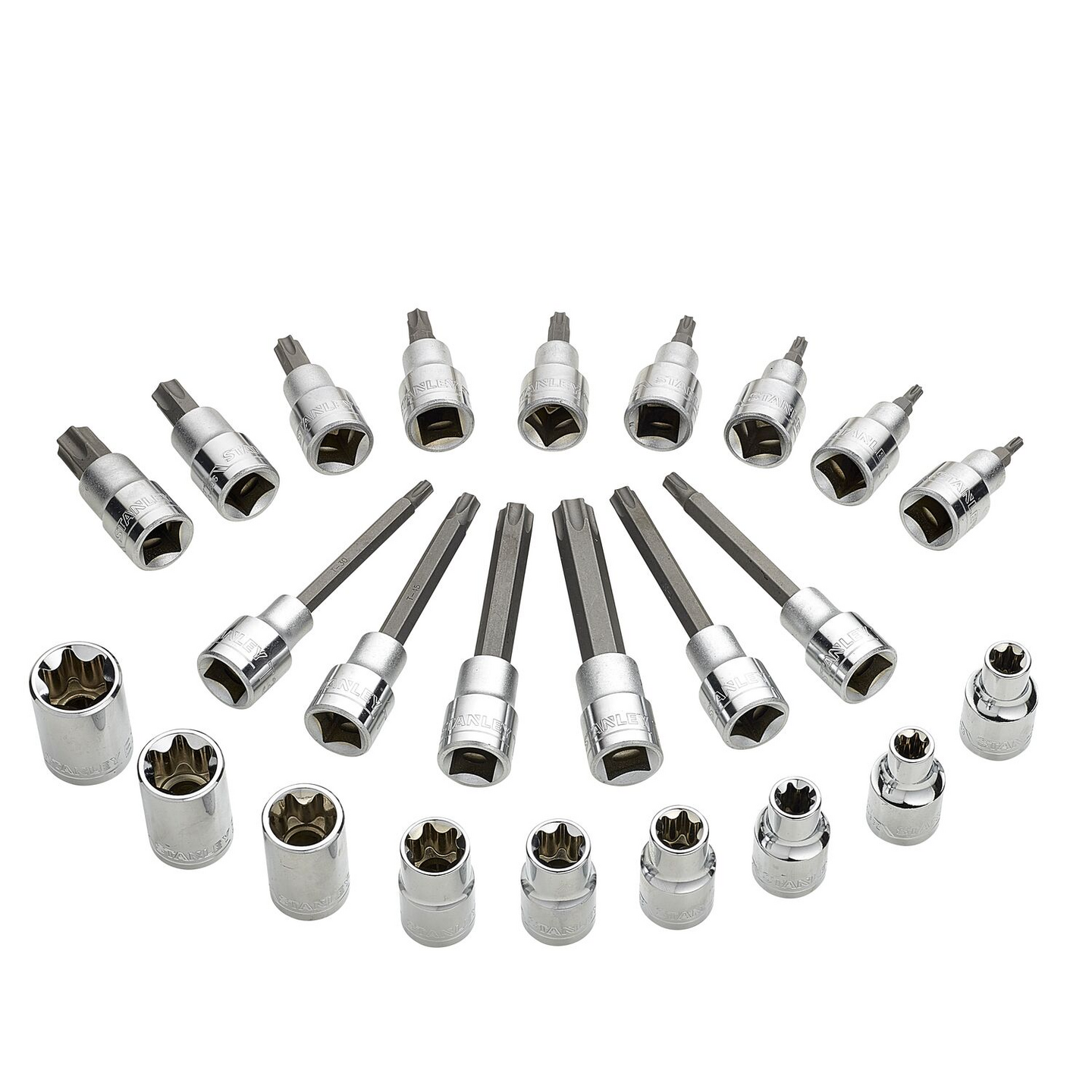 Torx-kärkihylsysarja Stanley STMT1-74176 vaunuun 1/2" 24 osaa