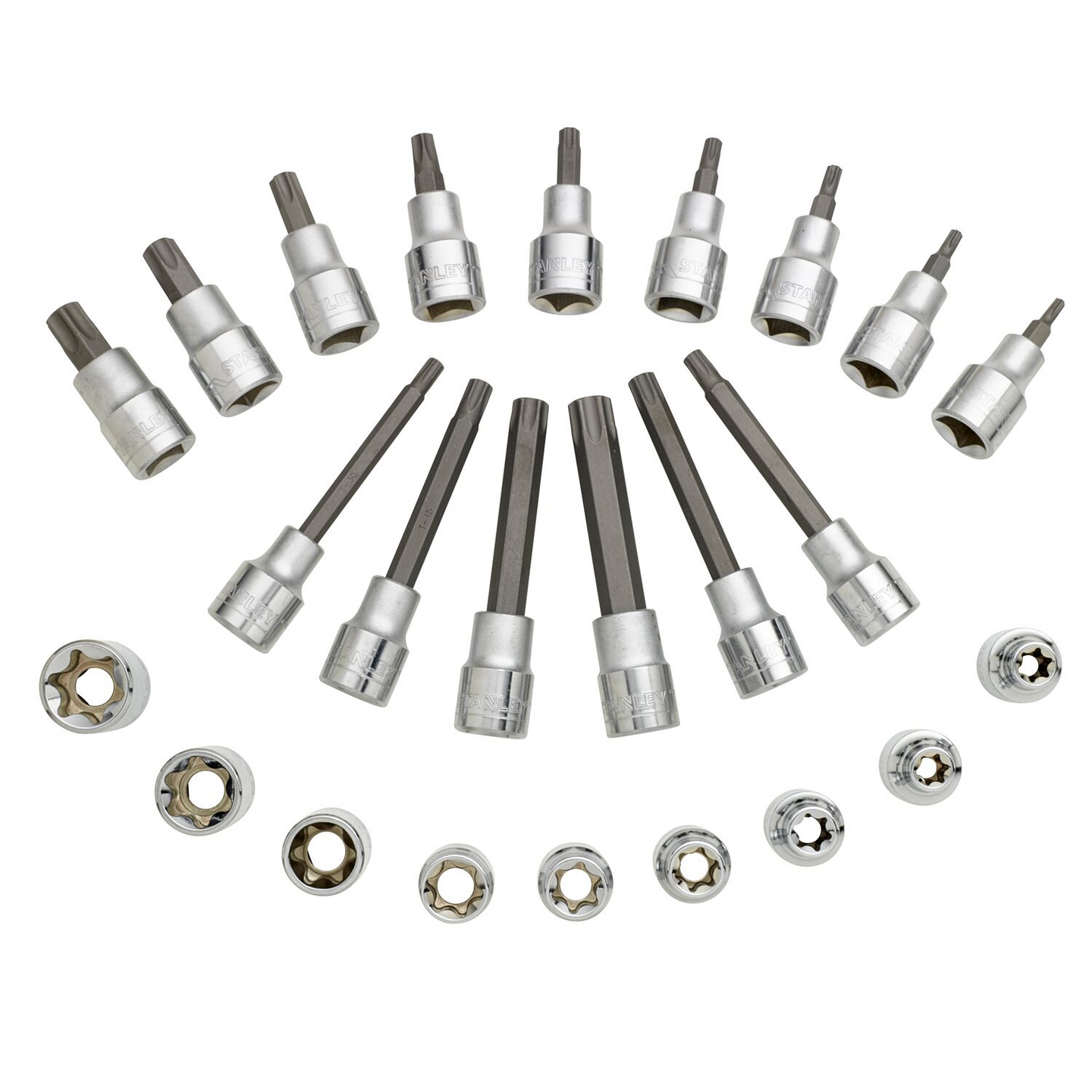 Torx-kärkihylsysarja Stanley STMT1-74176 vaunuun 1/2" 24 osaa