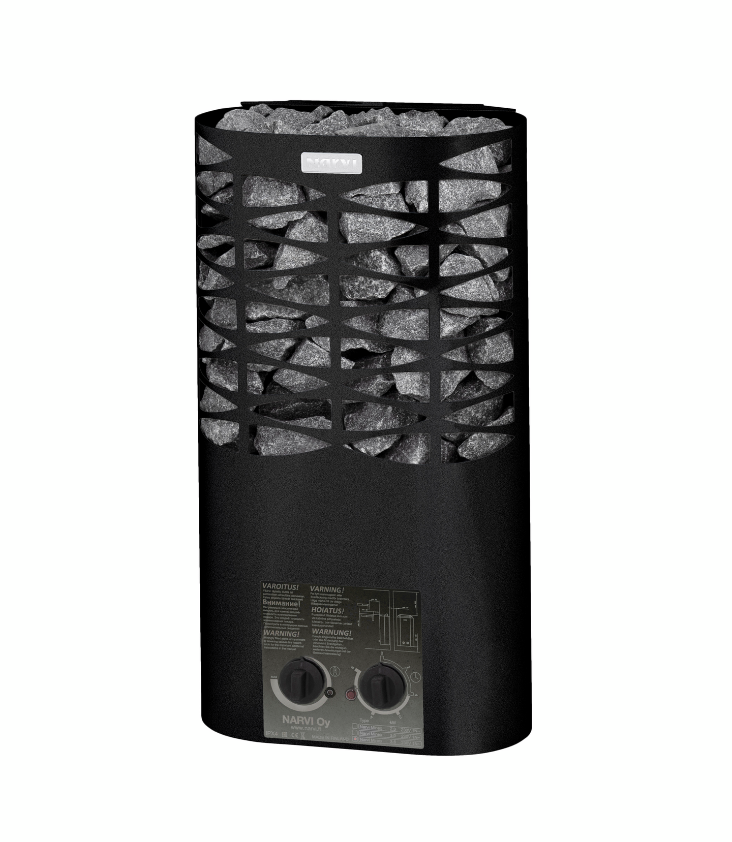 Sähkökiuas Narvi NS Mini 3,6kW musta
