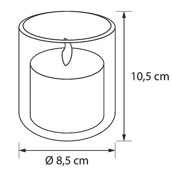 Lasilyhty Airam Domino harmaa paristokäyttöinen