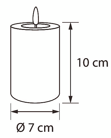 Led pöytäkynttilä Airam Saraby 10cm hiekka