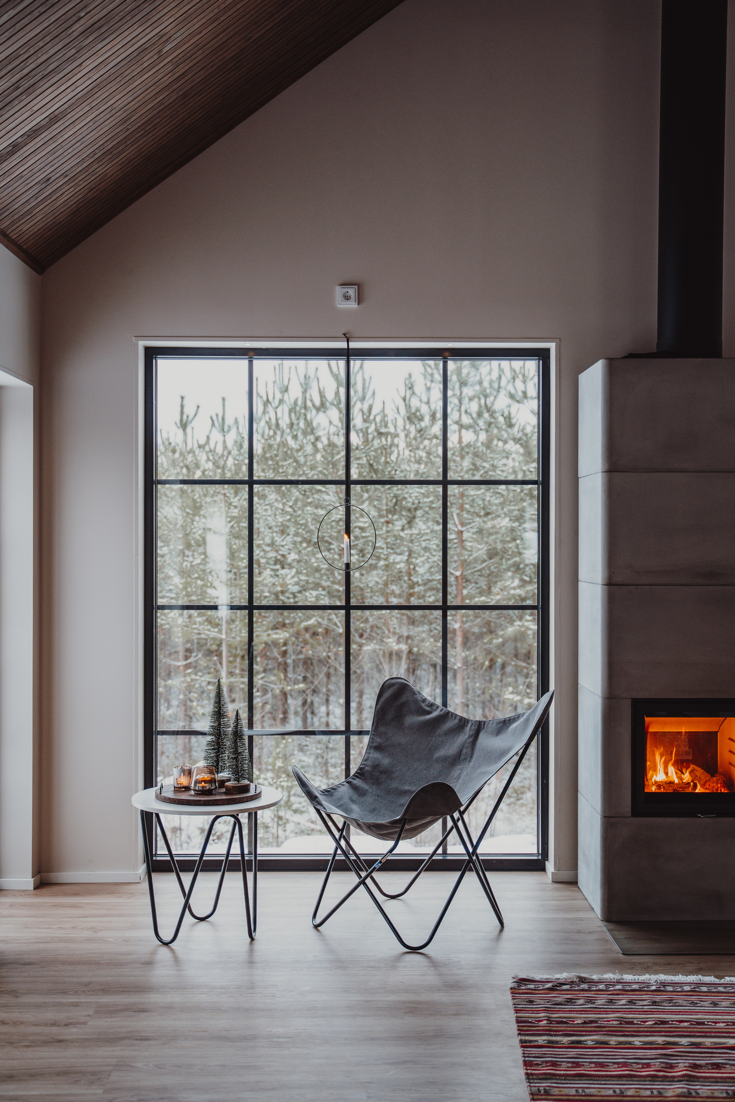 Kangaspäällinen lepakkotuoliin Varax harmaa