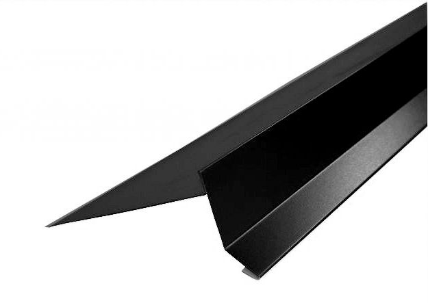 Päätyräystäspelti Icopal 2m musta RR33 kattolaatalle