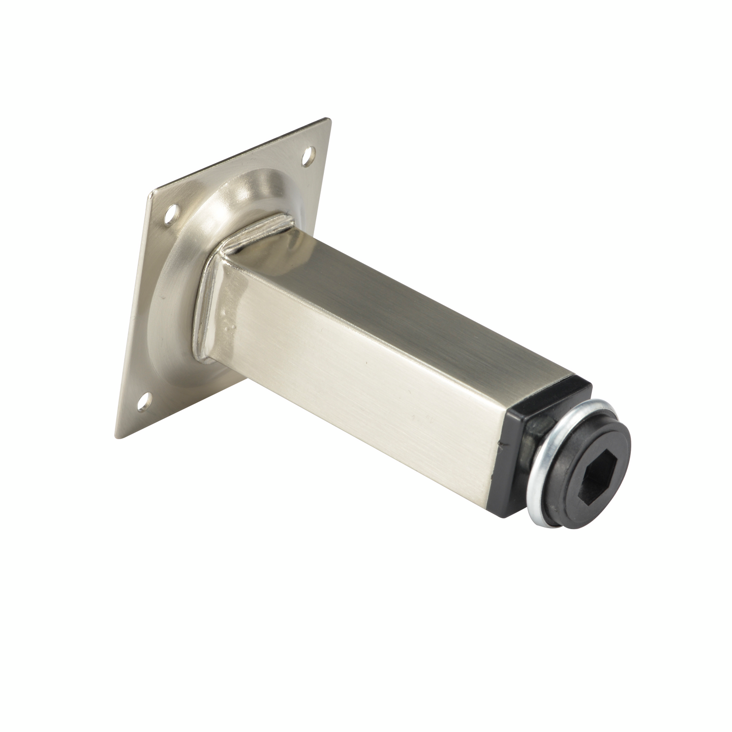 Kalustejalka PROF 25x25mm 100mm harjattu nikkeli