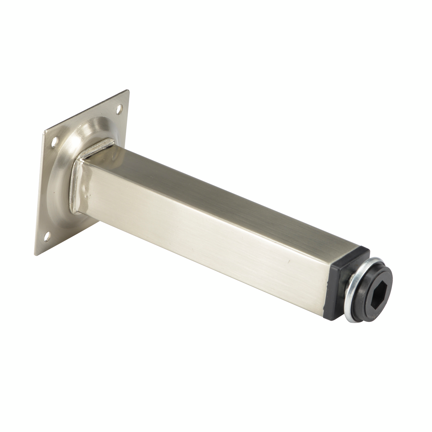 Kalustejalka PROF 25x25mm 150mm harjattu nikkeli