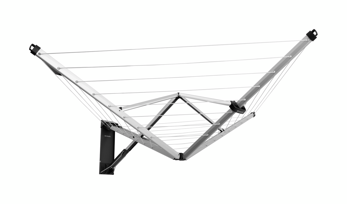 Pyykinkuivausteline Brabantia Wallfix 24m suojapussissa