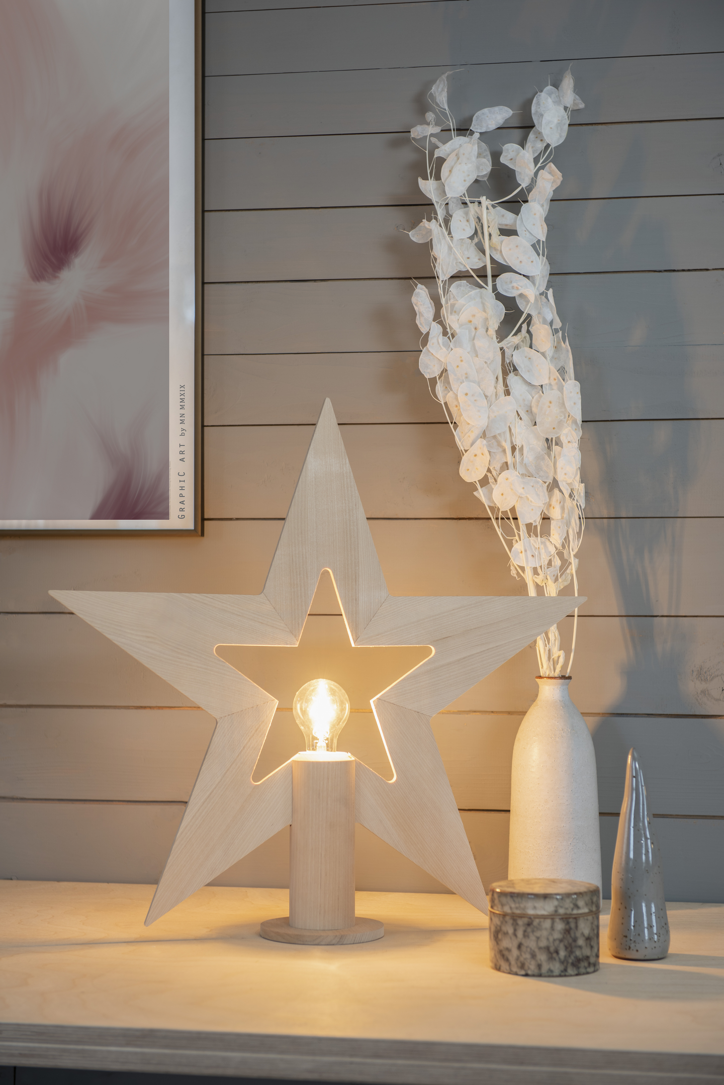 Pöytätähti Konstsmide 56X58cm puuta