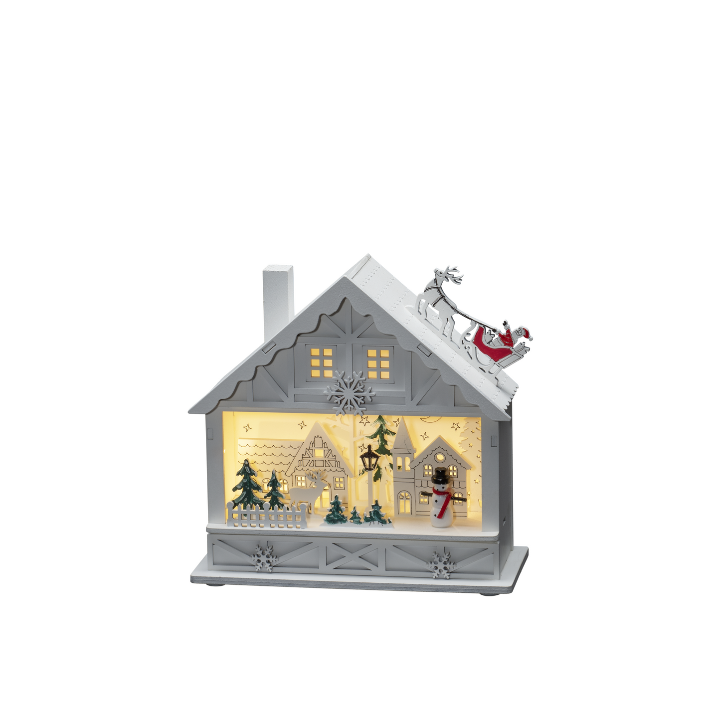 Puinen Talo Konstsmide 4 led ajastin 6H 2XAAA