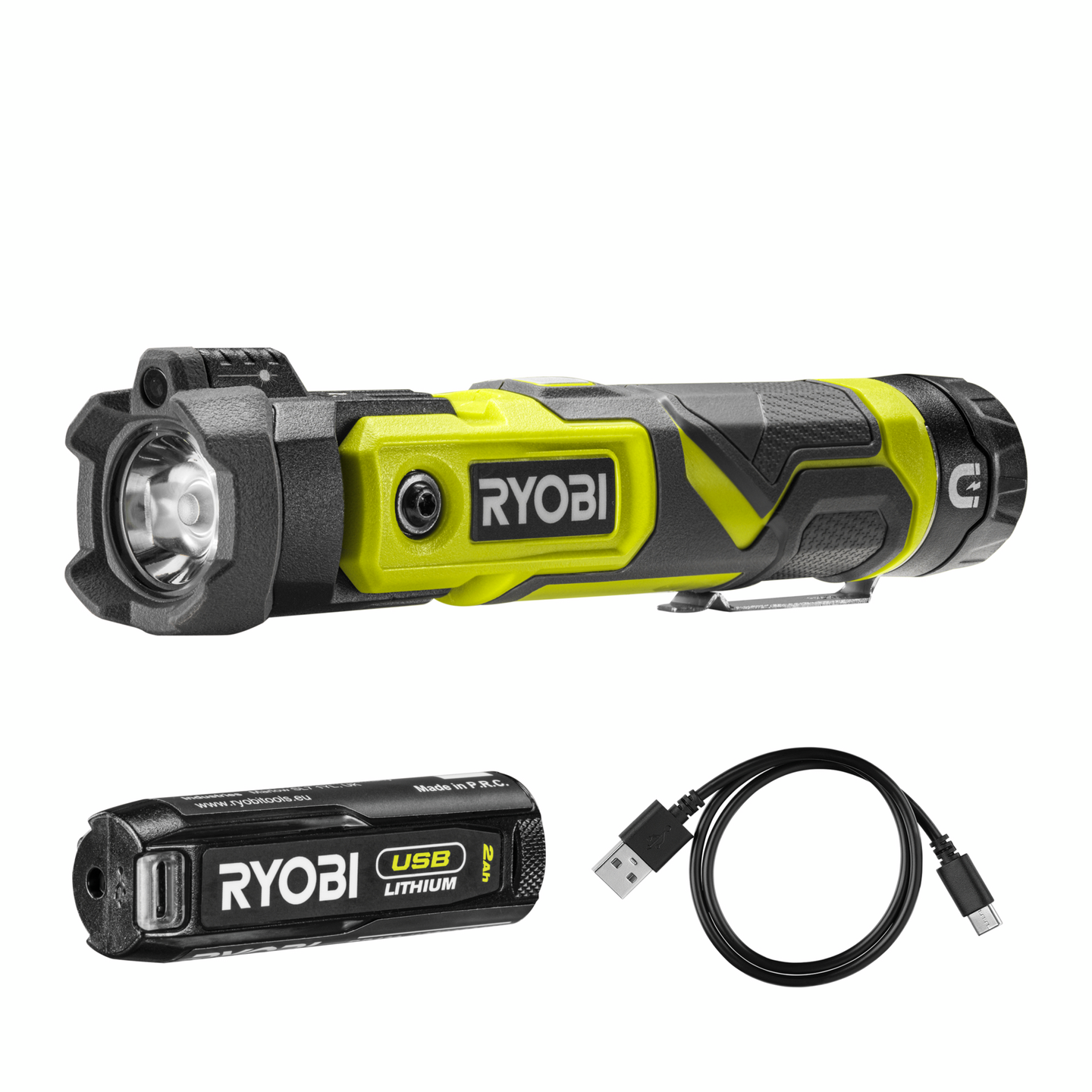 Taskulamppu RYOBI RLP4-120G 4V USB-Litium-sarja 2,0Ah akulla
