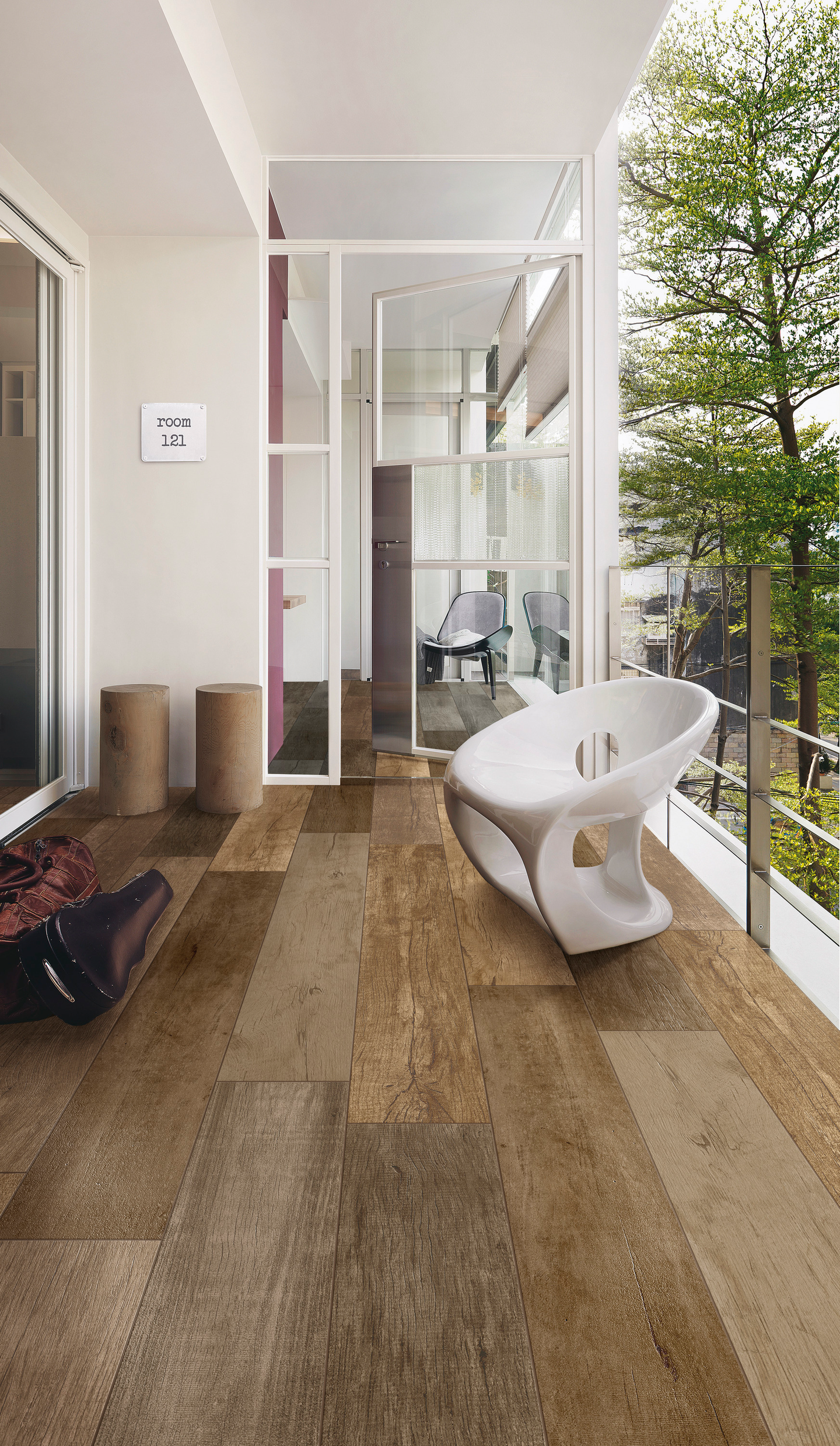 Lattialaatta Treverkstage 20x120 beige RT 0,96m²