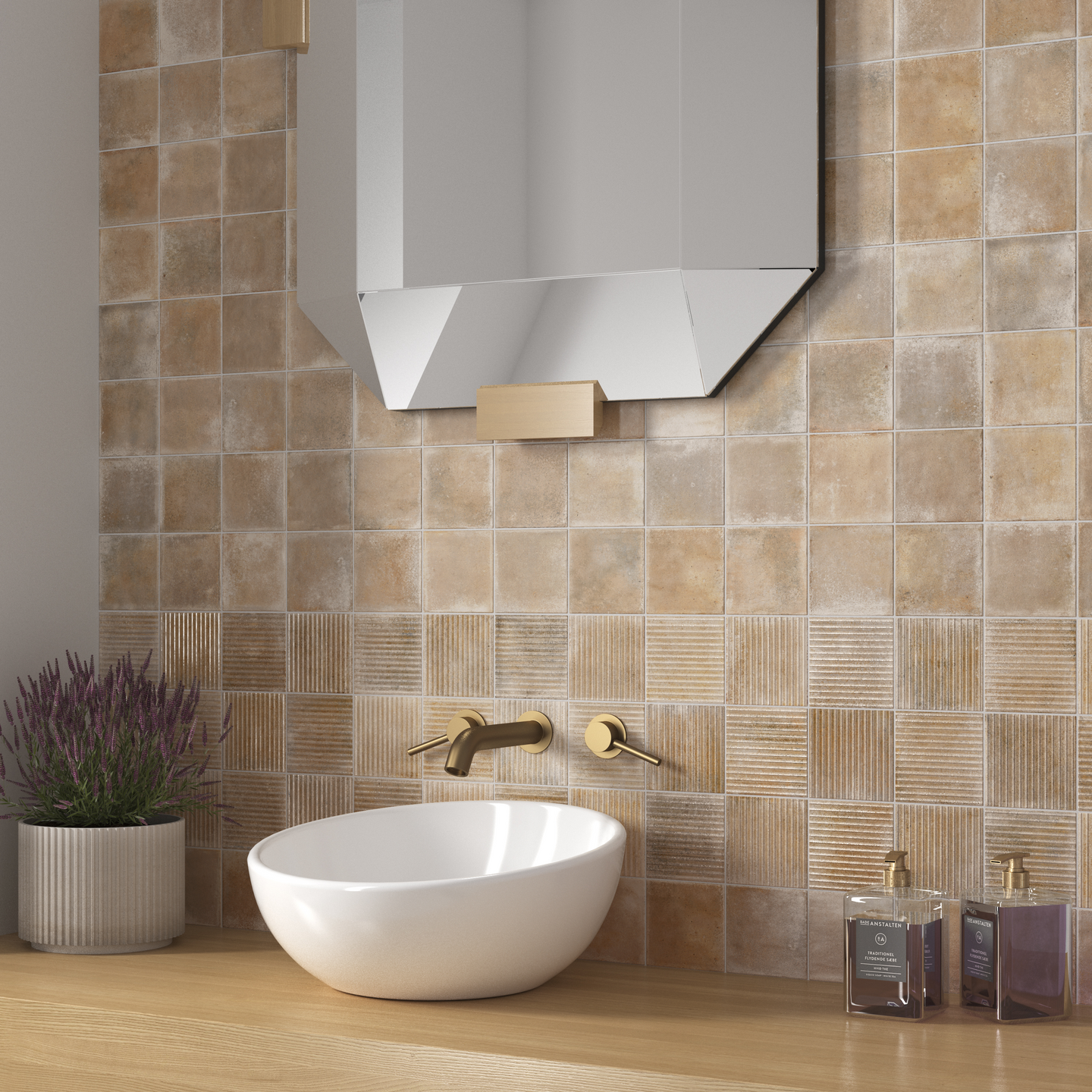 KLINKER CELLO RAKU 10X10 SAND 0,6M2