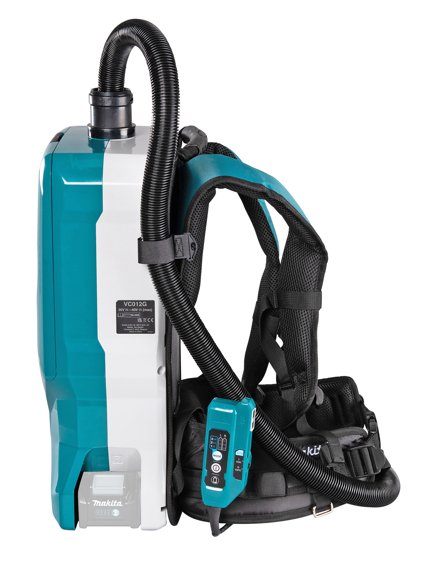 Reppuimuri Makita VC012GZ01 40V XGT, 6l työkalukiinnitys AWS runkoversio