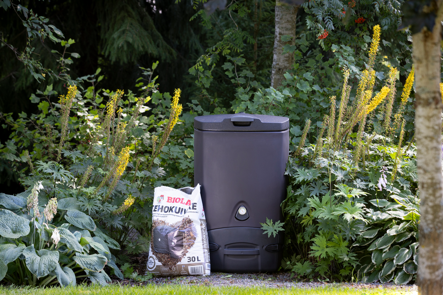 Talouskompostori Biolan 200 l lämpömittarilla