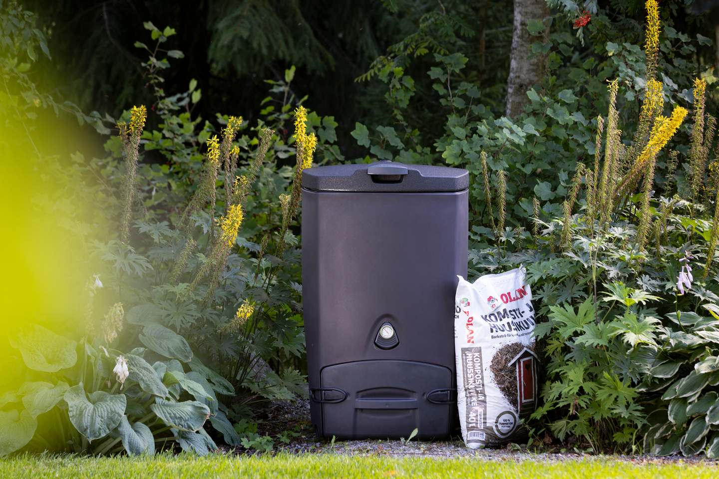 Talouskompostori Biolan 200 l lämpömittarilla