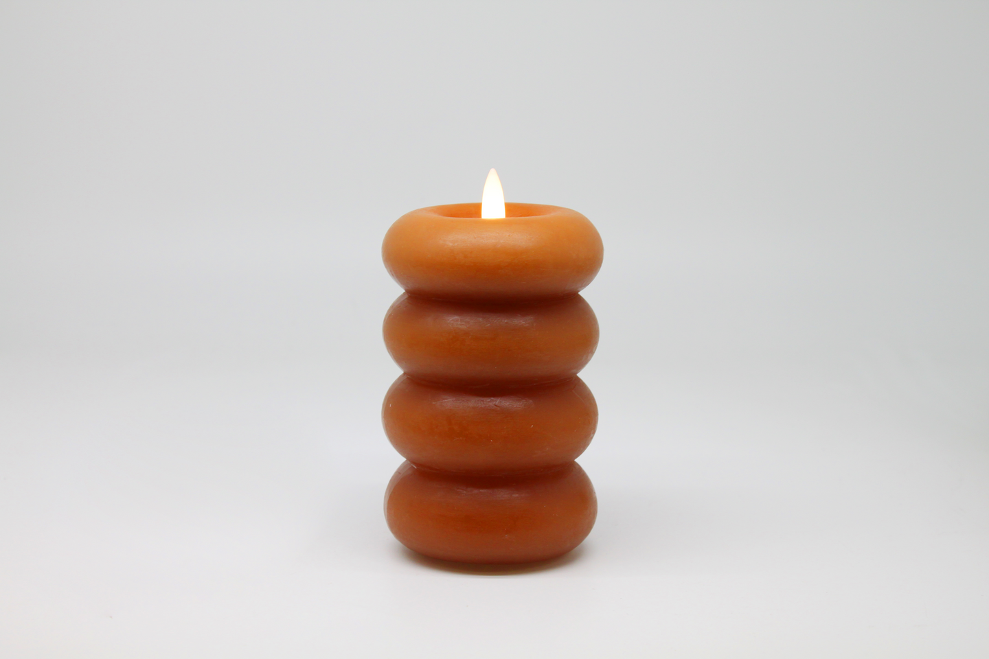 Led-kynttilä Cello donitsi 12,5cm oranssi