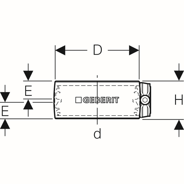 Pantaliitin Geberit Silent-DB20 110 1 pultti