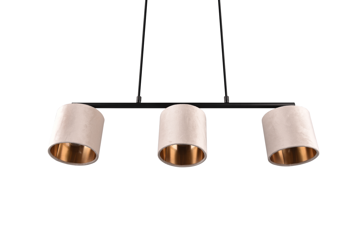 Riippuvalaisin TRIO Julieta 3-osainen 3xE14 40W beige/musta