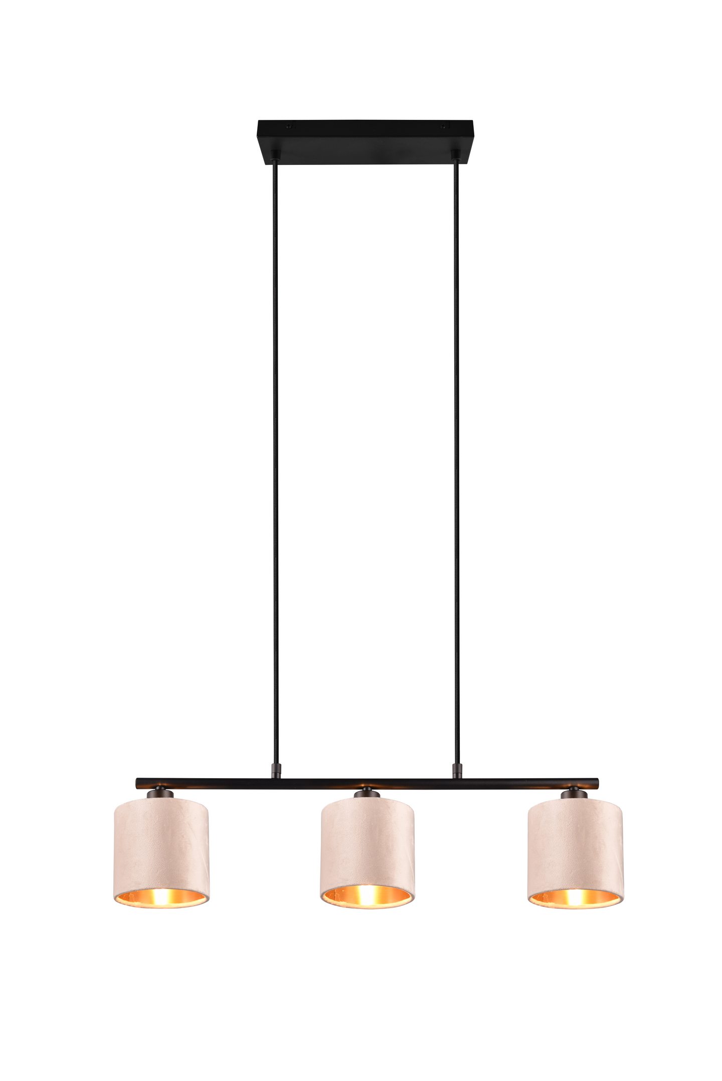 Riippuvalaisin TRIO Julieta 3-osainen 3xE14 40W beige/musta